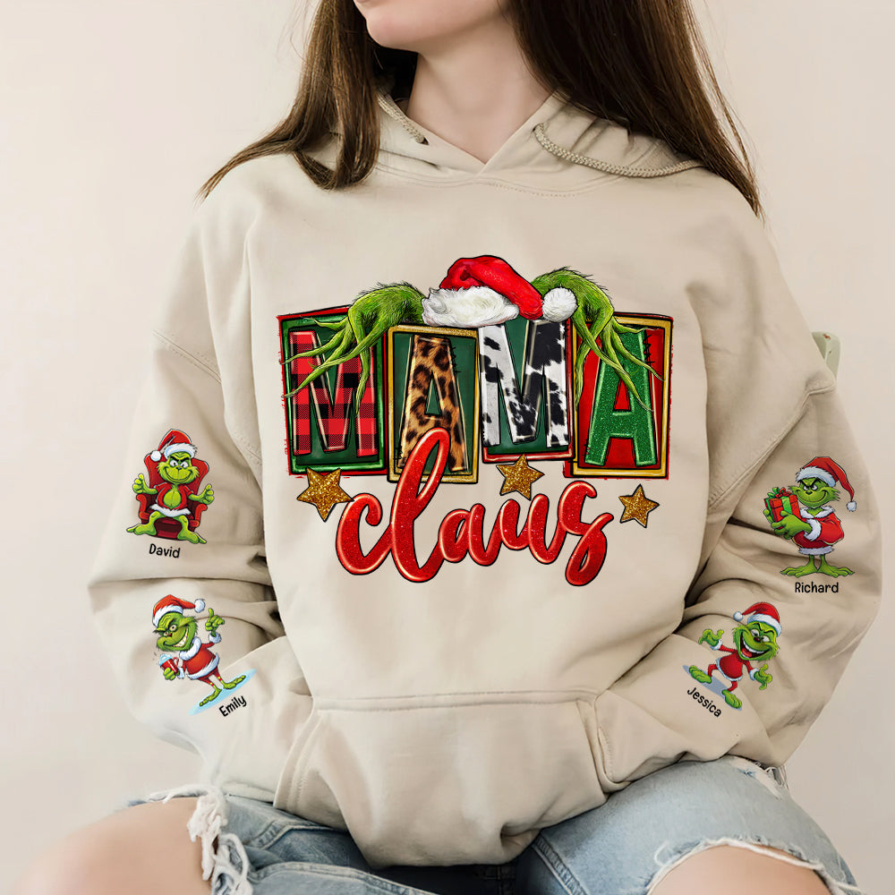 Mama Claus Personalized Christmas Sweatshirt for Mom