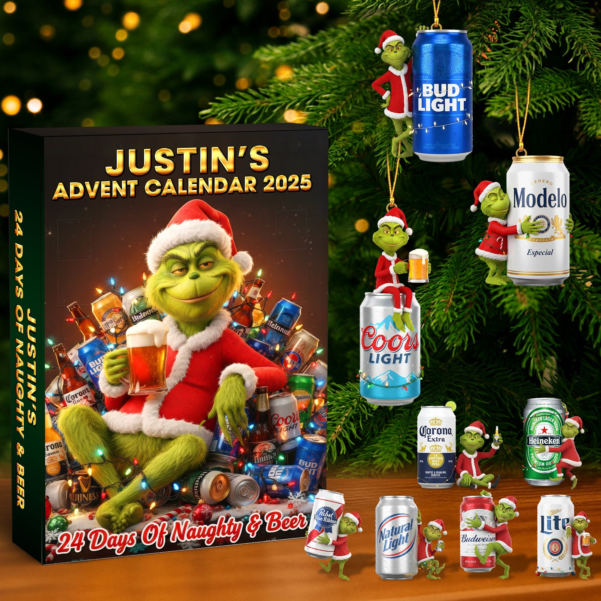 “24 Days of Naughty & Beer” - Personalized Drinking Monster Blind Box Advent Calendar for Beer Lovers Advent Calendar PopCulturePrints
