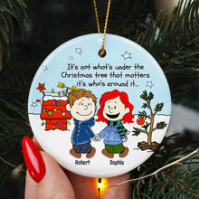 Load image into Gallery viewer, Custom Cartoon Couple Christmas Ornament | Personalized Valentine&#39;s Day Gifts Ornament PopCulturePrints
