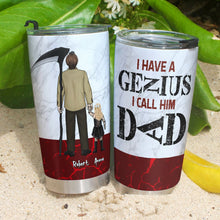 Load image into Gallery viewer, Personalized Genius Dad Tumbler - Unique Father&#39;s Day Gift Tumbler Cup PopCulturePrints
