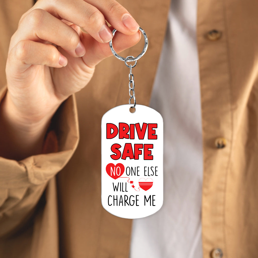Personalized Couple Keychain - Drive Safe Keychains PopCulturePrints