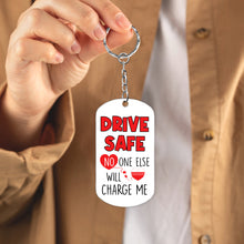 Load image into Gallery viewer, Personalized Couple Keychain - Drive Safe Keychains PopCulturePrints
