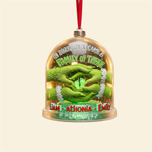 Load image into Gallery viewer, Celebrate Family Love - Customizable Green Family Ornament - Perfect Personalized Gift for Families &amp; Loved Ones Ornament PopCulturePrints
