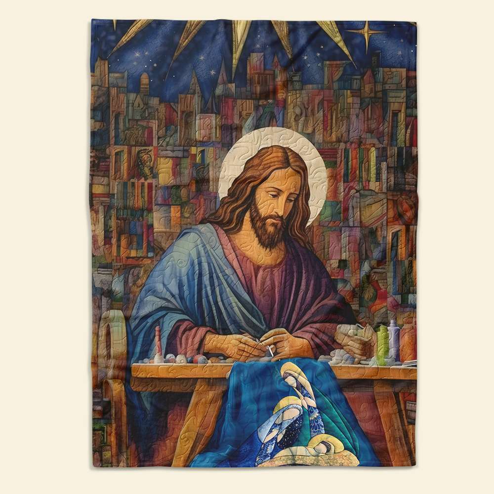 Christian Quilting Blanket - Jesus Christ Design, Perfect Gift for Quilters