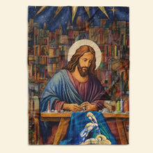 Load image into Gallery viewer, Christian Quilting Blanket - Jesus Christ Design, Perfect Gift for Quilters
