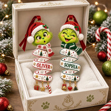 Load image into Gallery viewer, “Spread Holiday Cheer with Adorable Personalization” - Lovely Mischief Acrylic Ornament, Custom Gift for Kids, Friends, Family
