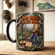 Load image into Gallery viewer, Her Buck &amp; His Doe Magic Mug - Personalized Gift for Couples Who Love Hunting Coffee Mug PopCulturePrints
