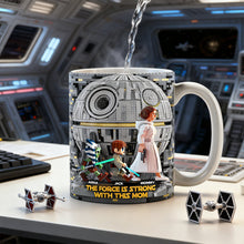 Load image into Gallery viewer, The Force Is Strong with This Mom - Personalized Coffee Mug for Mom, Grandma, and More! Coffee Mug PopCulturePrints
