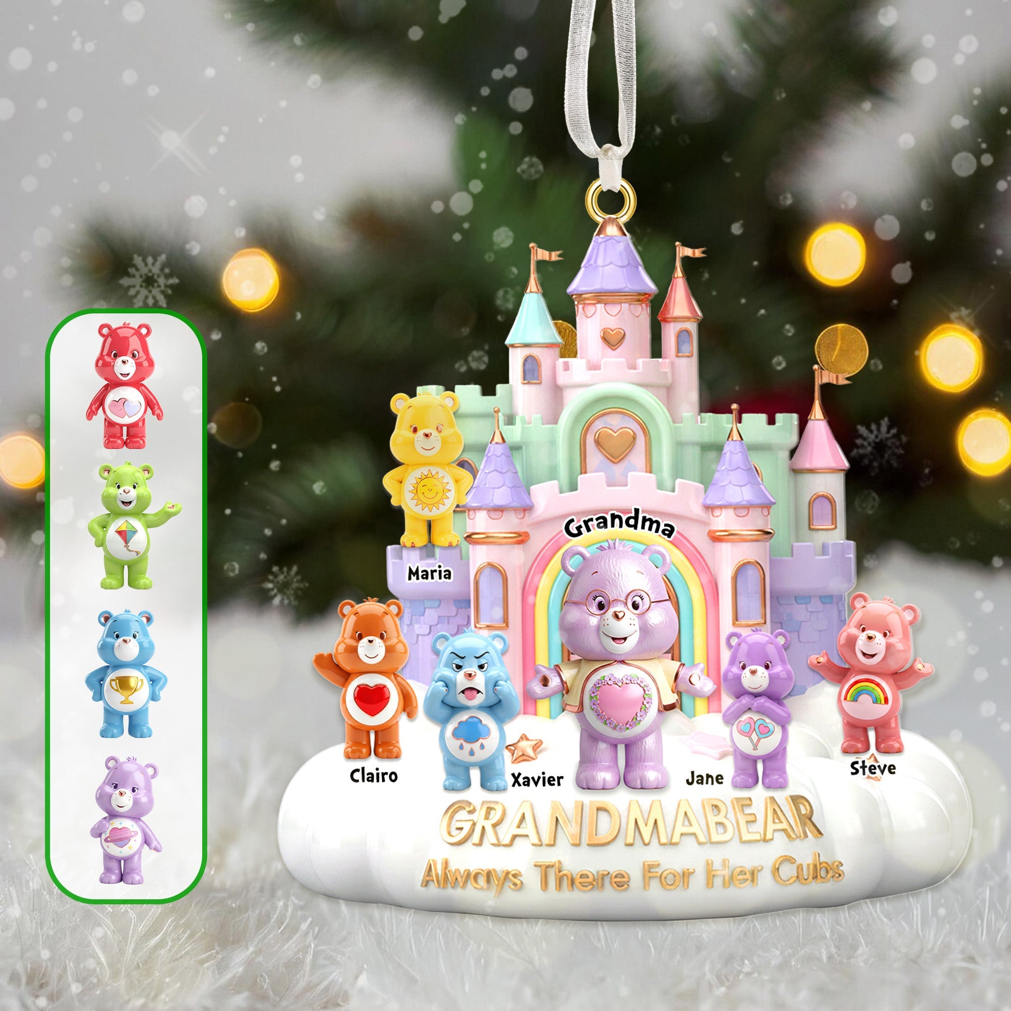 “Grandma, Always There For Her Cubs” - Cute Bears Ornament - Personalized Gifts for Grandma, Mom Ornament PopCulturePrints