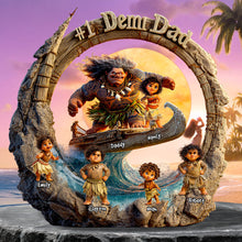 Load image into Gallery viewer, #1 Demi Dad: A Personalized Acrylic Plaque for Dads, Grandpas, and All Father Figures Shaped Plaques PopCulturePrints
