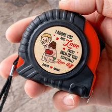 Load image into Gallery viewer, Personalized Romantic Tape Measure for Boyfriend - Every Inch of Love Gift Tape Measures PopCulturePrints

