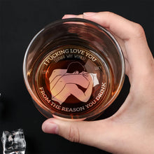 Load image into Gallery viewer, Personalized Engraved Whiskey Glass for Couples - A Unique Love Gift Whiskey Glass PopCulturePrints
