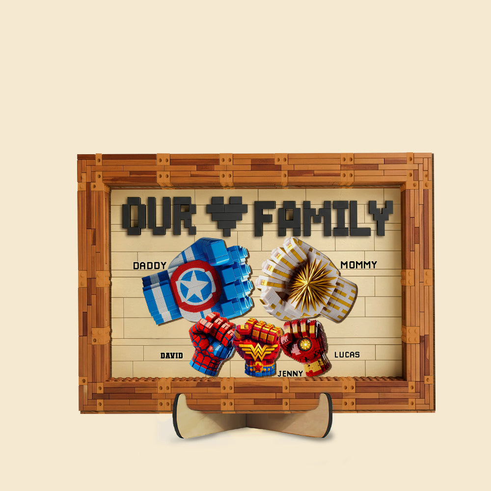 Our Family Fist Bump - Personalized Wood Sign for Family Gatherings Wood Sign PopCulturePrints