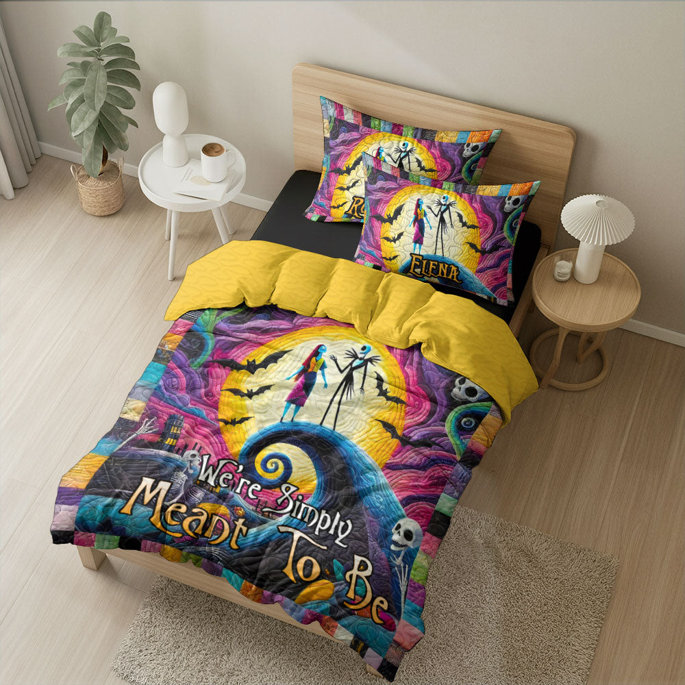 Personalized Horror Couple Quilt Bedding Set Blanket PopCulturePrints