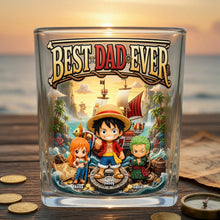 Load image into Gallery viewer, Best Dad Ever Adventure Round Glass - Personalized Gift for Dad Glass PopCulturePrints
