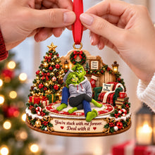 Load image into Gallery viewer, You're Stuck With Me Forever - Furry Mischief Couples Acrylic Ornament
