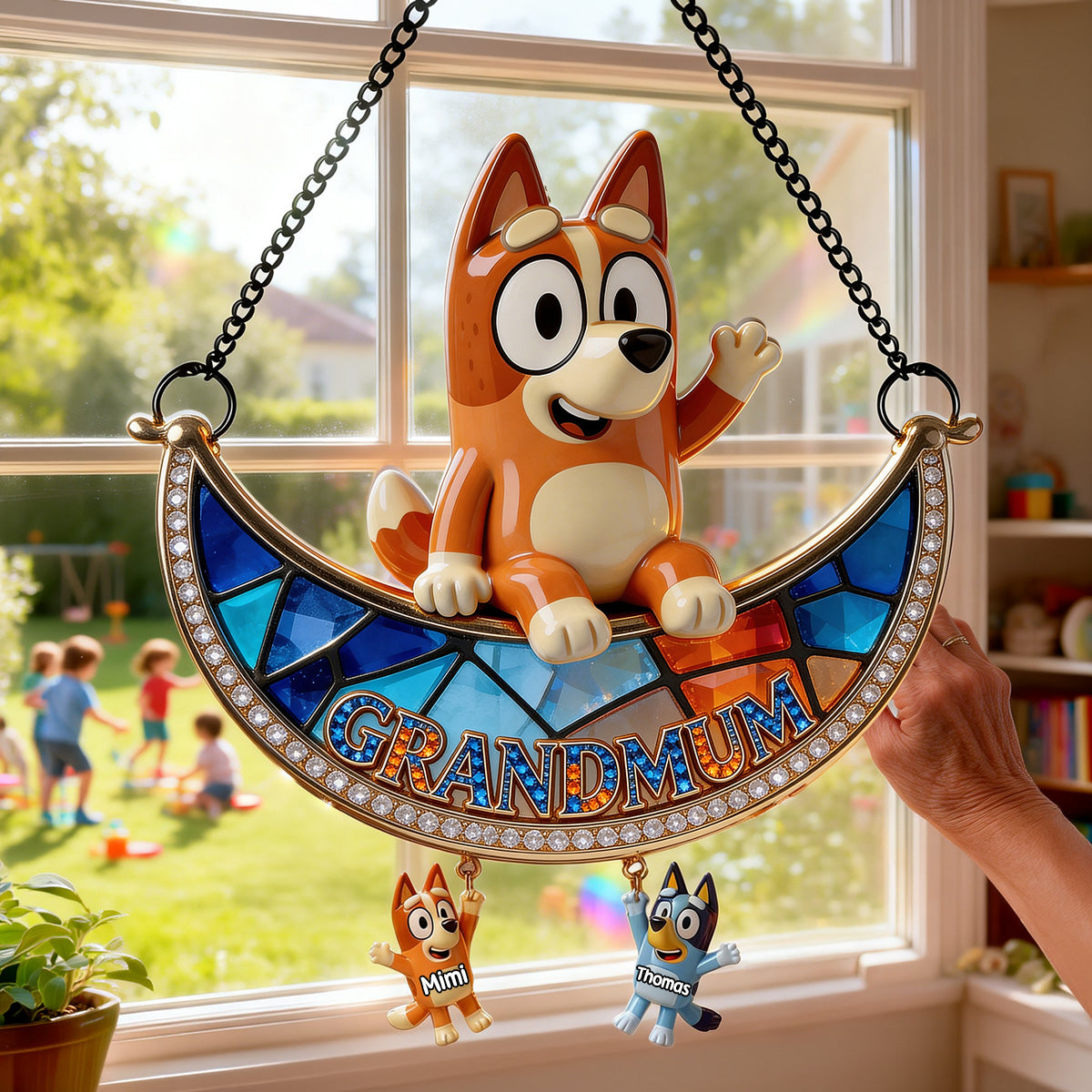 “Celebrate Mom’s Love with a Custom Twist” - Love Mom Suncatcher, Personalized Gift for Mothers, Grandmothers, and More