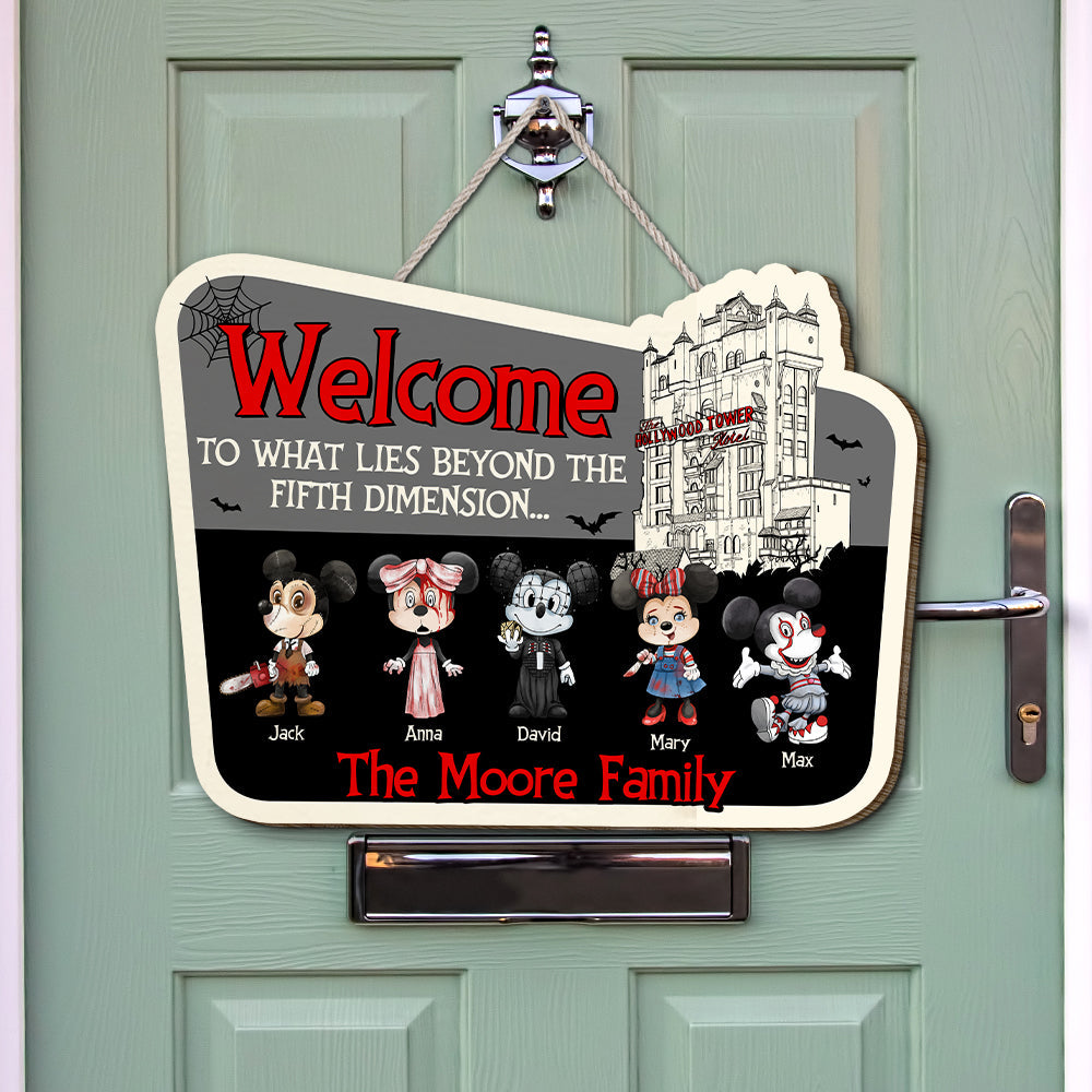 Personalized Fifth Dimension Welcome Wood Sign - Family Gift Wood Sign PopCulturePrints
