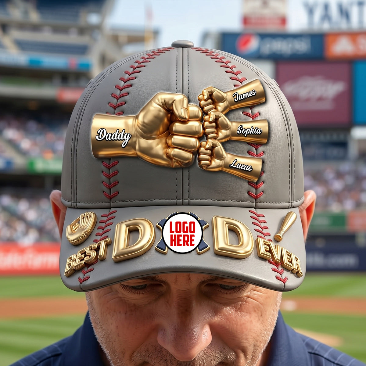 Best Dad Ever - Personalized Dad Squad Athletic Club Classic Cap Caps PopCulturePrints