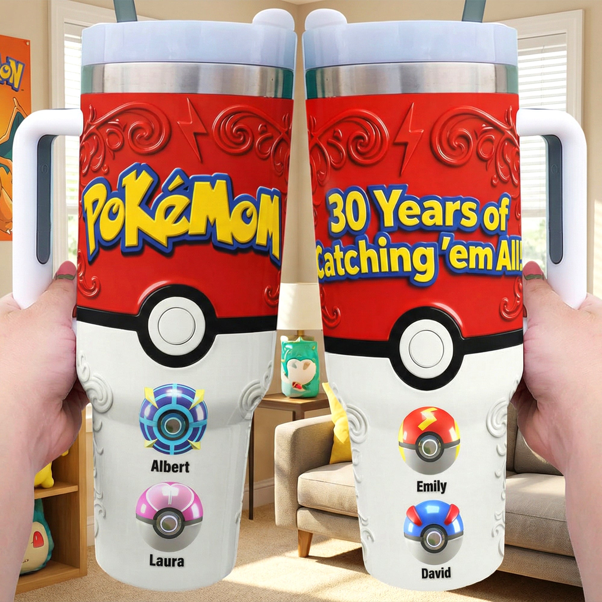 “Catch the Fun - Personalized Family 40oz Tumbler” Tumbler Cup PopCulturePrints