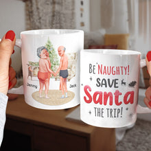 Load image into Gallery viewer, Playful Naughty Christmas Couple Personalized Coffee Mug
