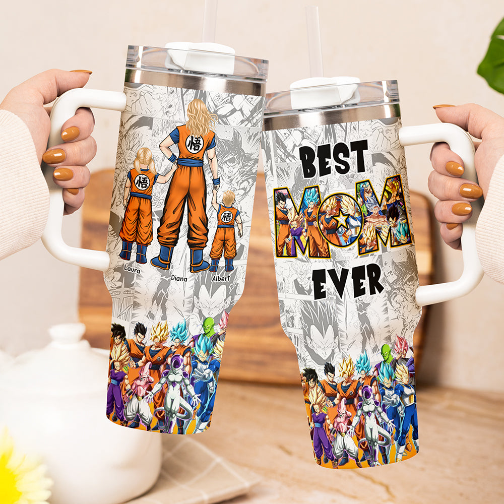 "Best Mom Ever" - Personalized Tumbler Handle - Custom Gift for Mom, Grandma & Special Occasions Tumbler Cup PopCulturePrints
