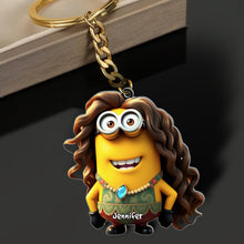 Load image into Gallery viewer, Custom Movie Fan Keychain - Minion Tribal Design Keychains PopCulturePrints
