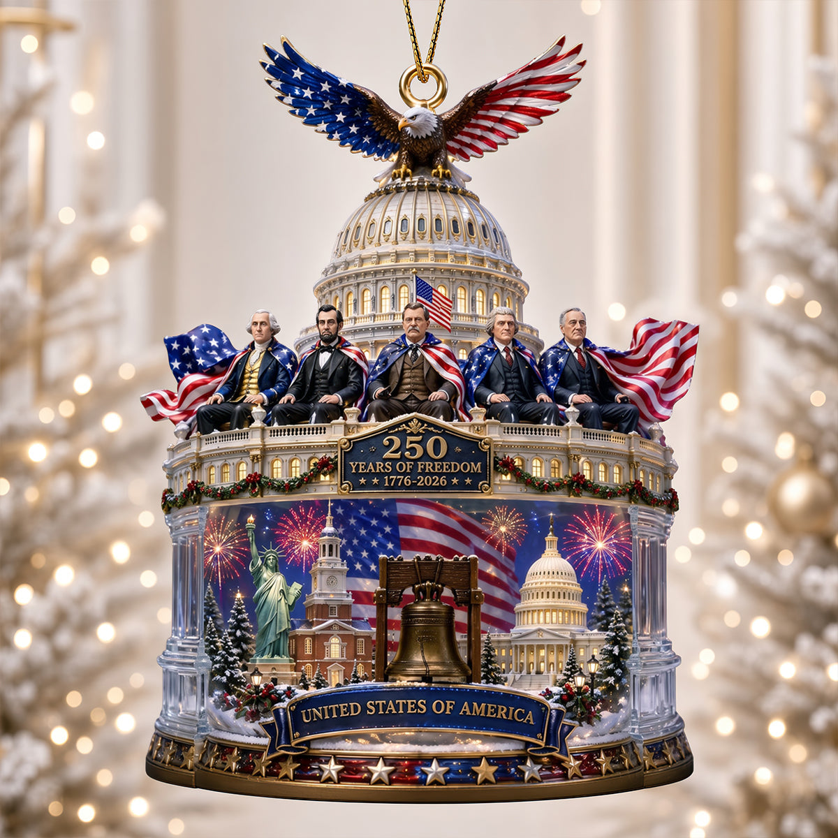 Celebrate Freedom: Free Dome Acrylic Ornament - Personalized Gift for Patriots