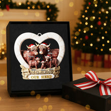 Load image into Gallery viewer, Our Herd: A Heartwarming Family Keepsake - Personalized Highland Cow Ornament Ornament PopCulturePrints
