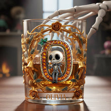 Load image into Gallery viewer, &quot;Embrace the Spooky Season with a Touch of Elegance&quot; - Personalized Spooky Gothic Alphabet Glass Mug - A Perfect Gift for Halloween Enthusiasts, Friends, and Family Whiskey Glass PopCulturePrints
