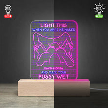 Load image into Gallery viewer, Custom LED Light for Couples - Personalize with Names Led Night Light PopCulturePrints
