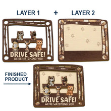 Load image into Gallery viewer, Drive Safe! We're Waiting At The Door - Personalized Car Visor Clip Car Visor Clip PopCulturePrints

