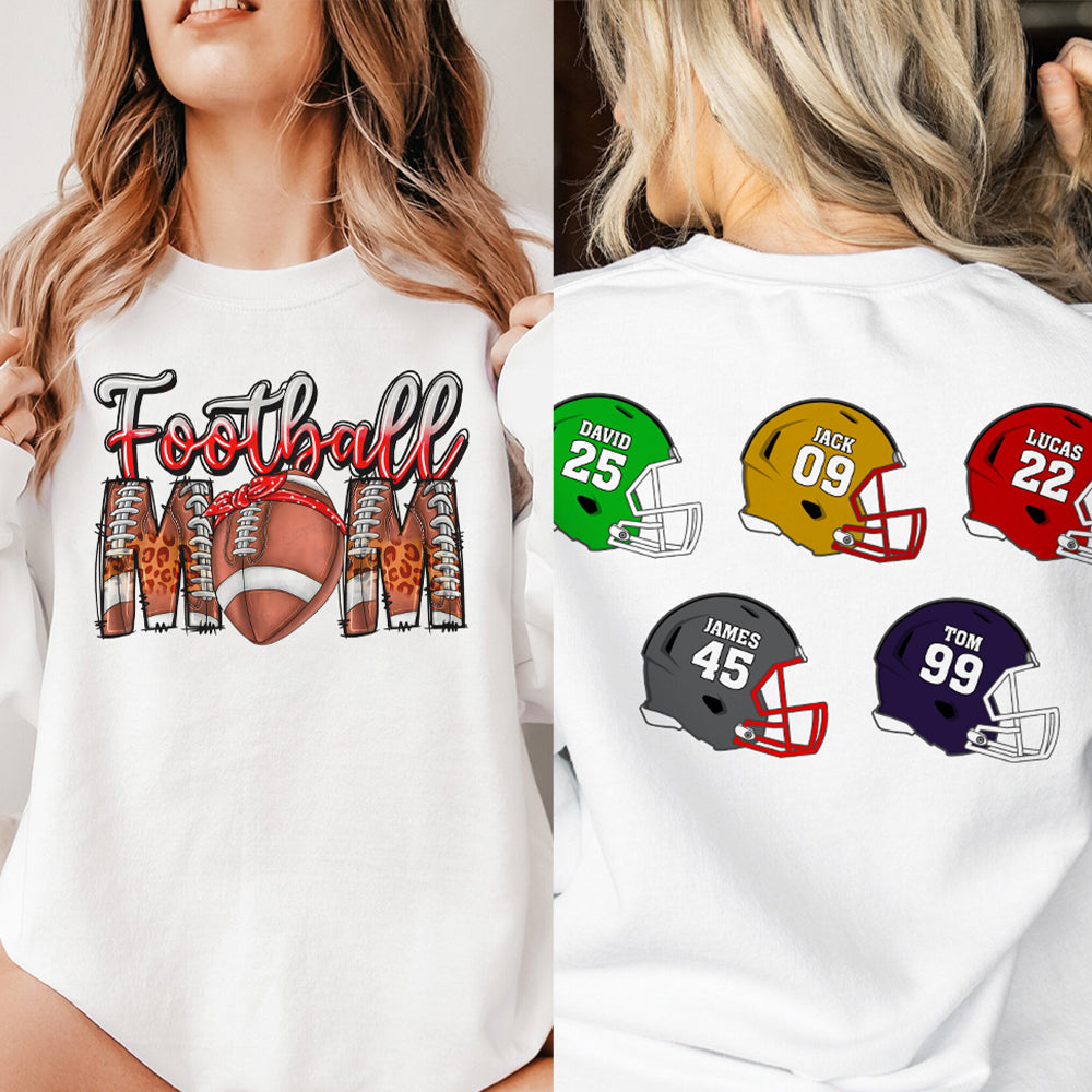 Custom Football Mom Christmas Sweatshirt