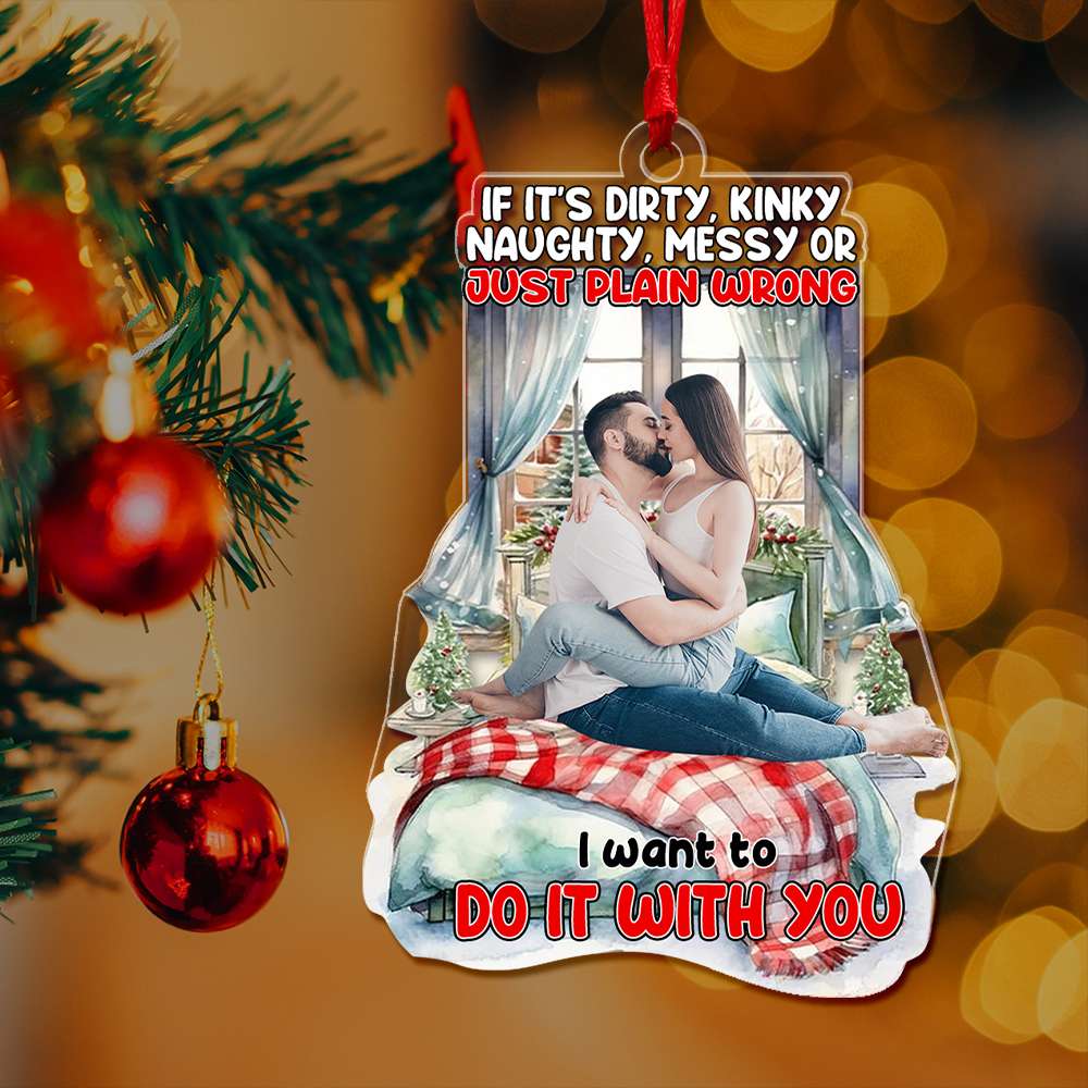 Romantic Personalized Christmas Ornament for Couples Ornament PopCulturePrints