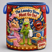 Load image into Gallery viewer, The Laundry Must Go On Quilted Laundry Basket - Personalized Gifts 03haqn180726 Laundry Basket PopCulturePrints
