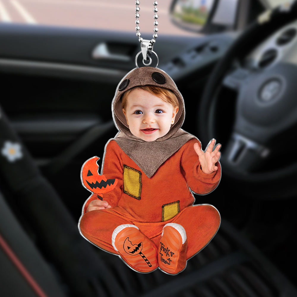 Personalized Halloween Baby Costume Photo Ornament - Custom Acrylic Decoration