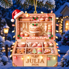 Load image into Gallery viewer, “Baking is my love language” - Personalized Santa's Favorite Baker Ornament - Custom Gift for Bakers

