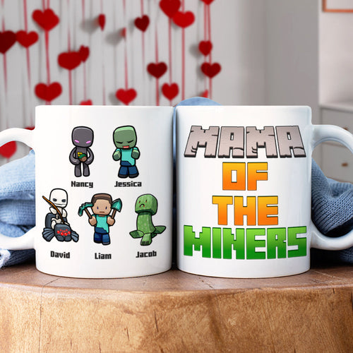 Personalized Mama of the Miners Coffee Mug - Custom Gift for Moms Coffee Mug PopCulturePrints