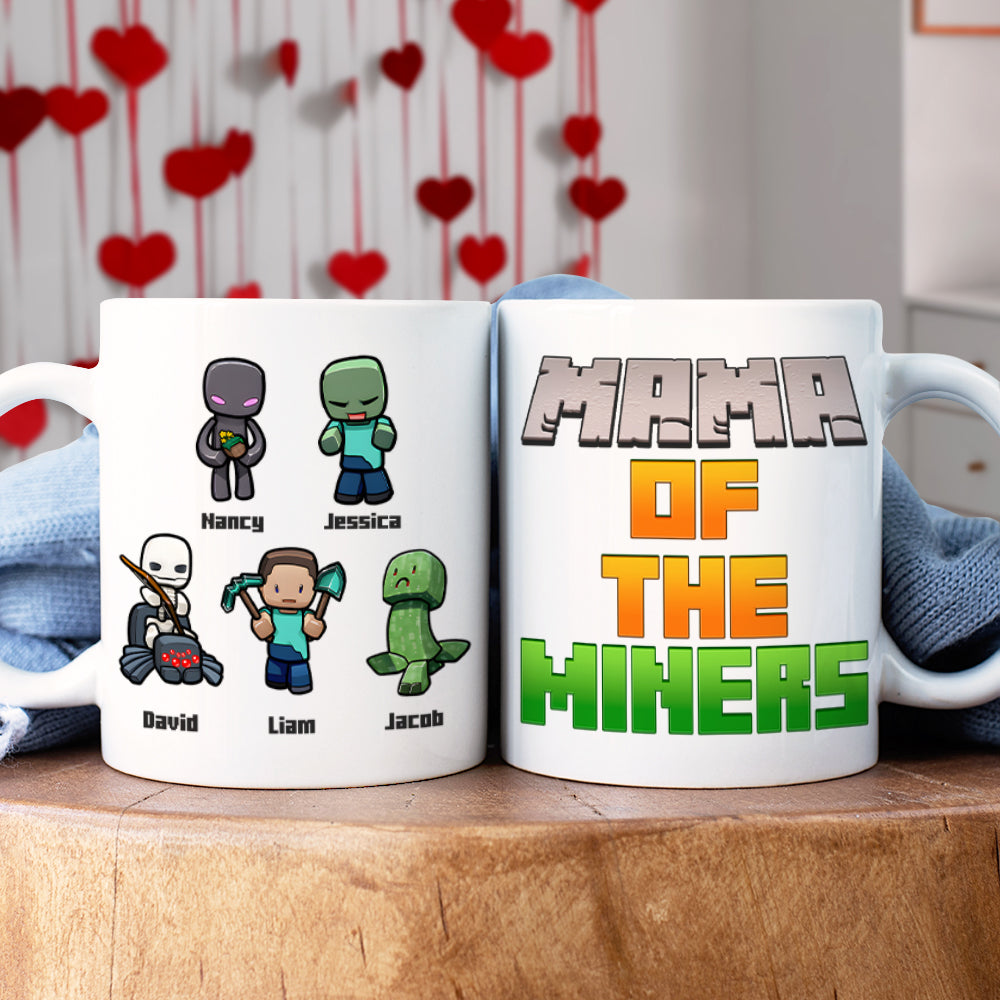 Personalized Mama of the Miners Coffee Mug - Custom Gift for Moms Coffee Mug PopCulturePrints