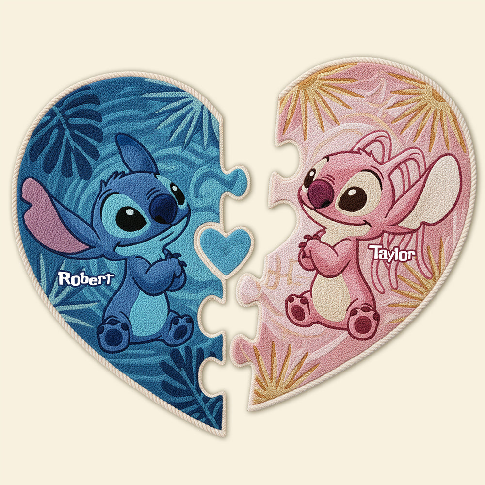 “Complete Your Home with Love: Personalized Cute Characters Doormat” - Custom Gift for Couples Doormat PopCulturePrints