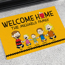 Load image into Gallery viewer, Personalized Family Cartoon Welcome Doormat
