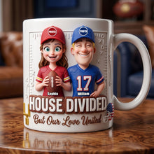 Load image into Gallery viewer, House Divided, But Our Love United - Funny Sports Couple Mug - Personalized Gift for Couples

