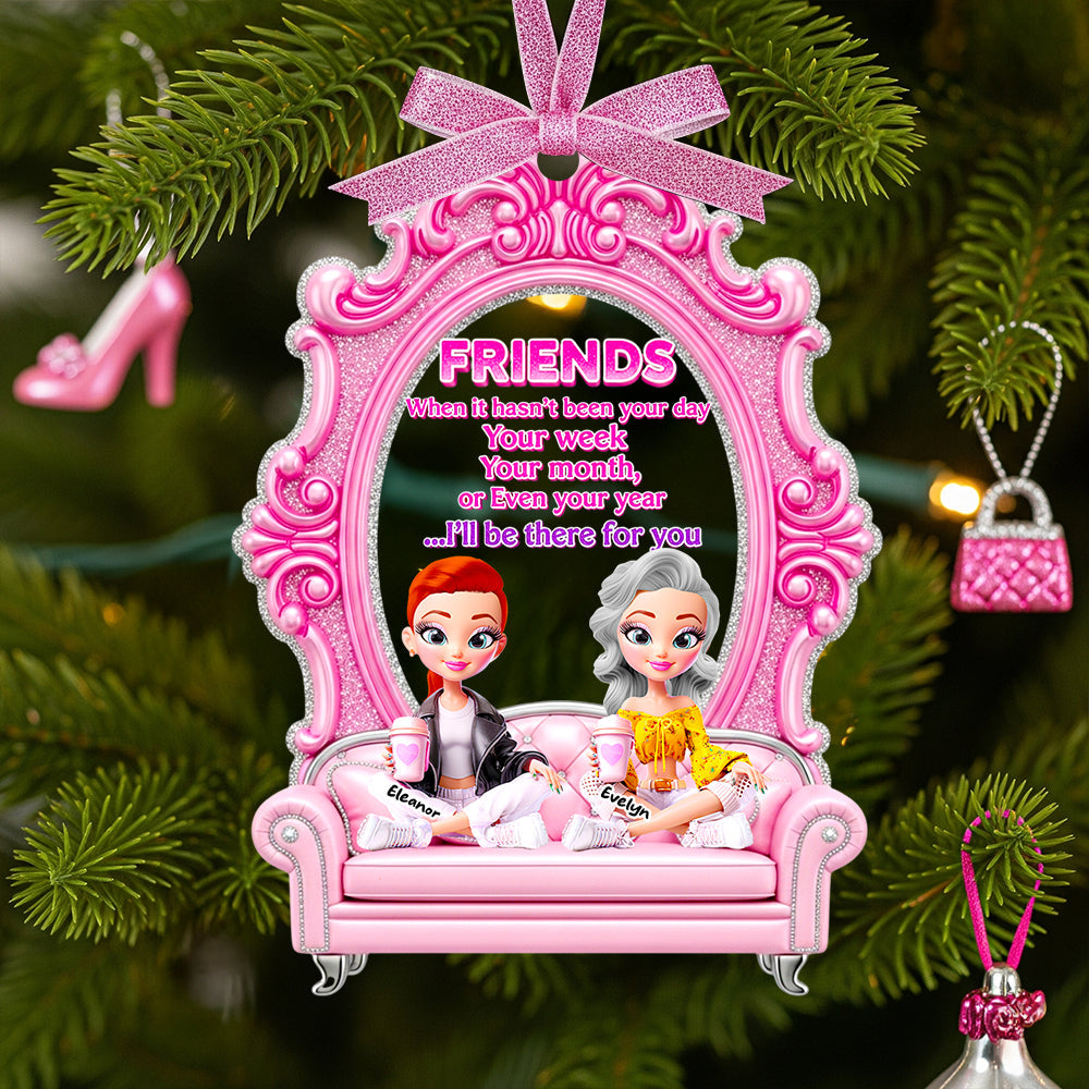 "Friends Forever - Personalized Christmas Ornament for Besties" Ornament PopCulturePrints