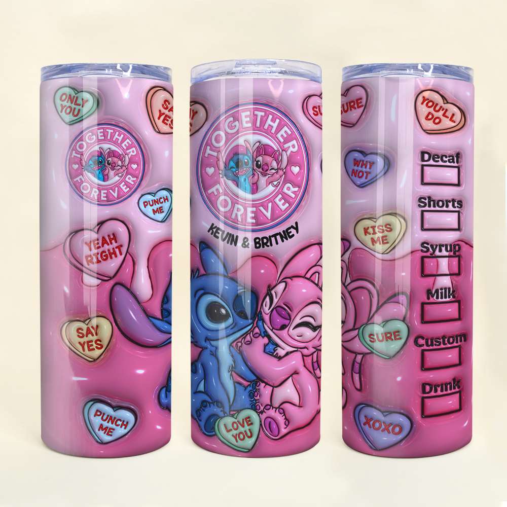 Together Forever Personalized Tumbler for Couples Tumbler Cup PopCulturePrints