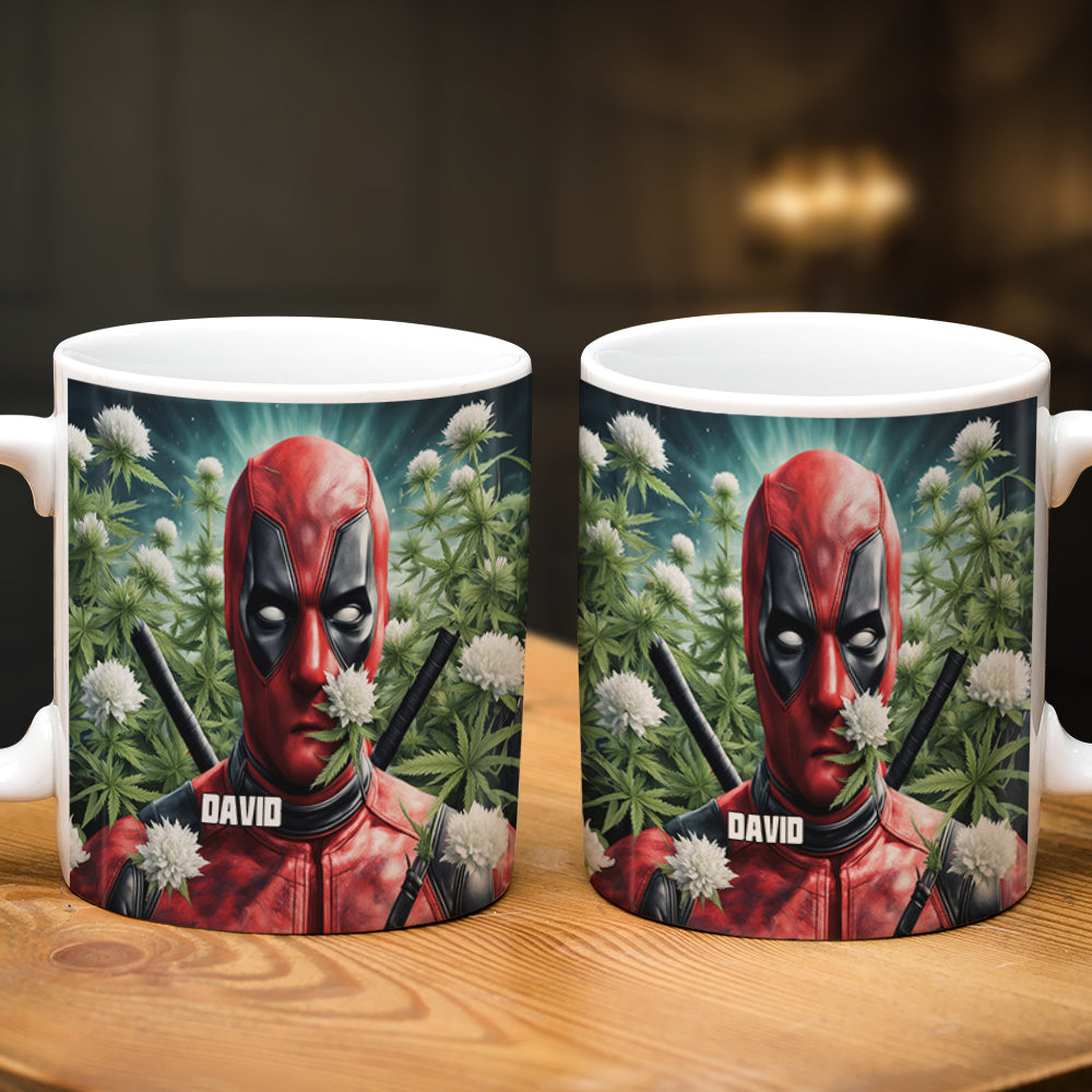 Custom Weed Lover Coffee Mug with Hero Design Coffee Mug PopCulturePrints