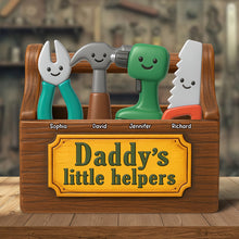 Load image into Gallery viewer, &quot;Daddy&#39;s Little Helpers&quot; - Personalized Acrylic Plaque - Custom Gift for Dad, Grandpa, and Kids Shaped Plaques PopCulturePrints
