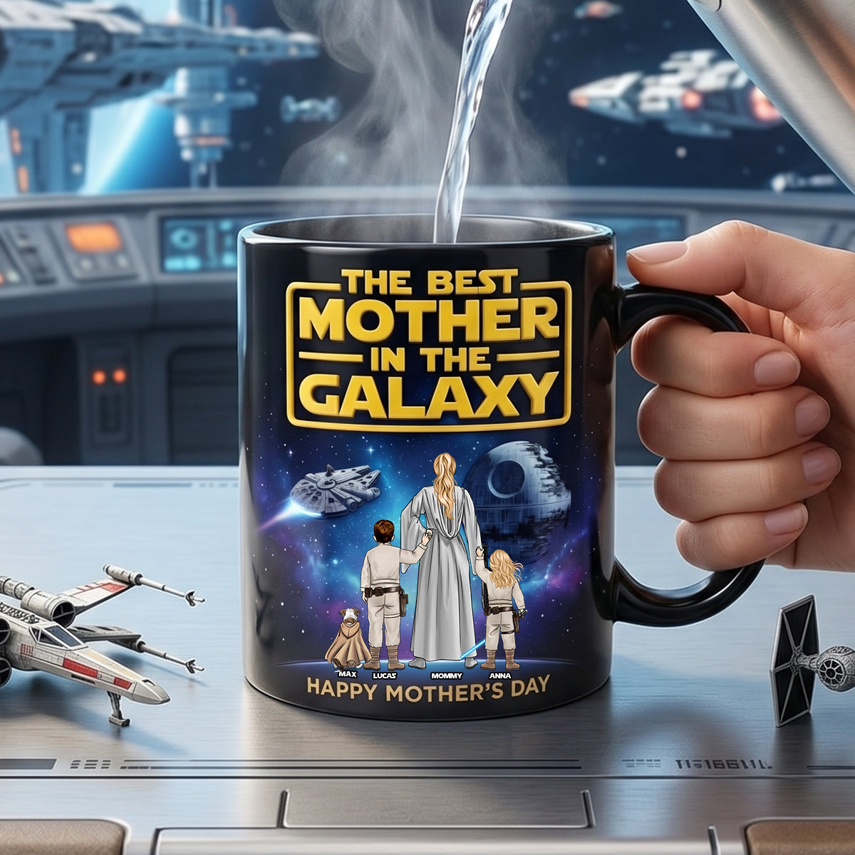The Best Mother in the Galaxy Mug - Personalized Gift for Moms & Grandmas Coffee Mug PopCulturePrints