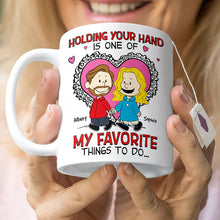 Load image into Gallery viewer, Personalized Cartoon Couple Holding Hands Custom Mug
