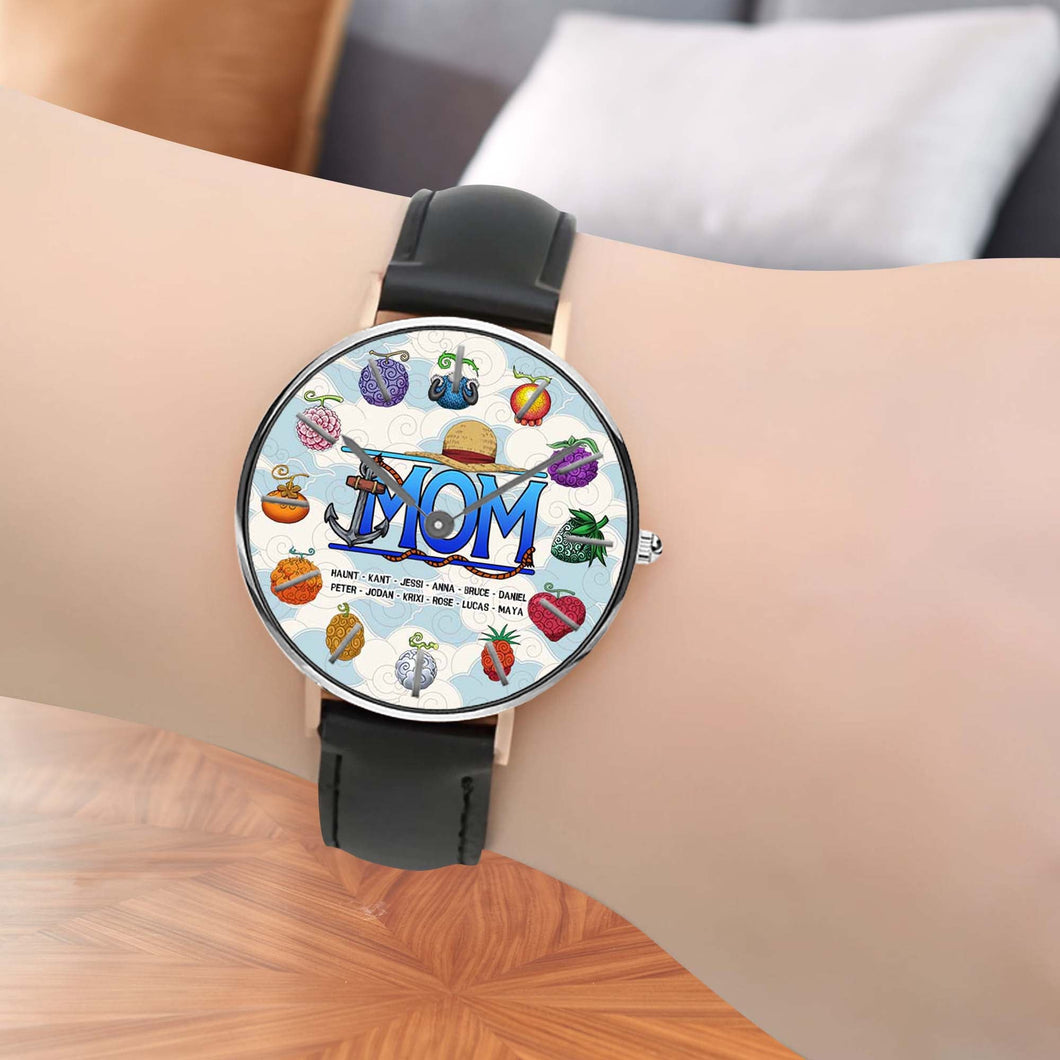Personalized Love: Custom Quartz Watch for Mom and Grandma - Meaningful Gift for Mother's Day Quartz Watch PopCulturePrints