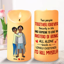 Load image into Gallery viewer, Personalized Couple LED Candle - Together Forever Led Candle PopCulturePrints
